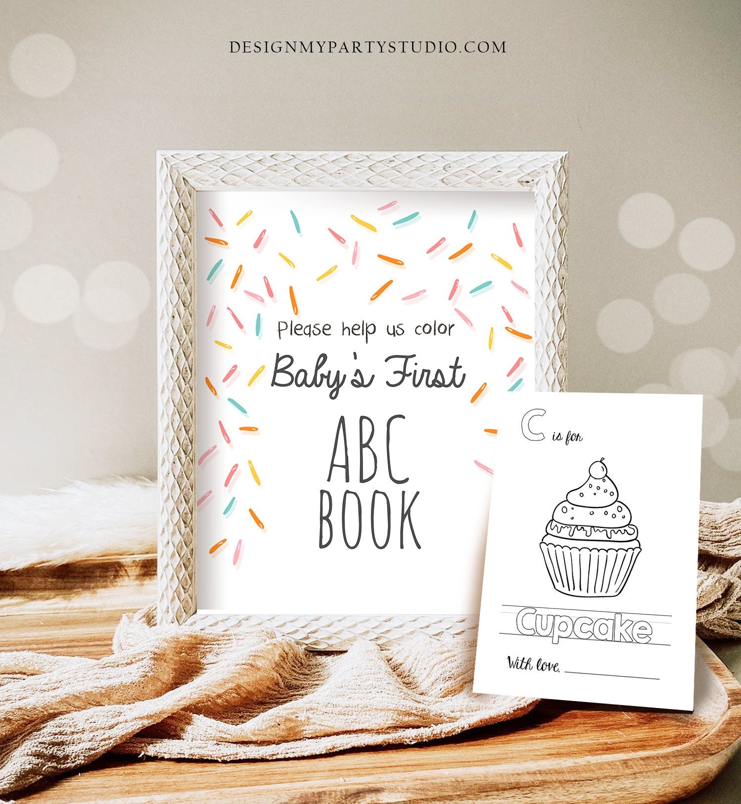 ABC Coloring Book Baby Sprinkle Game Shower Activity Baby Book Coloring Pages Alphabet Flash Cards First ABC pdf Baby Book PRINTABLE 0216