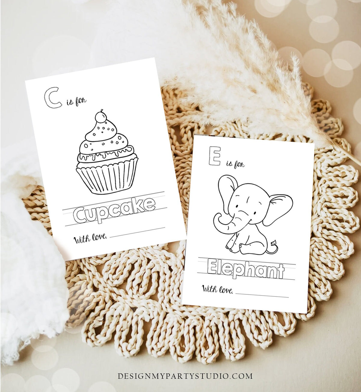 ABC Coloring Book Baby Sprinkle Game Shower Activity Baby Book Coloring Pages Alphabet Flash Cards First ABC pdf Baby Book PRINTABLE 0216