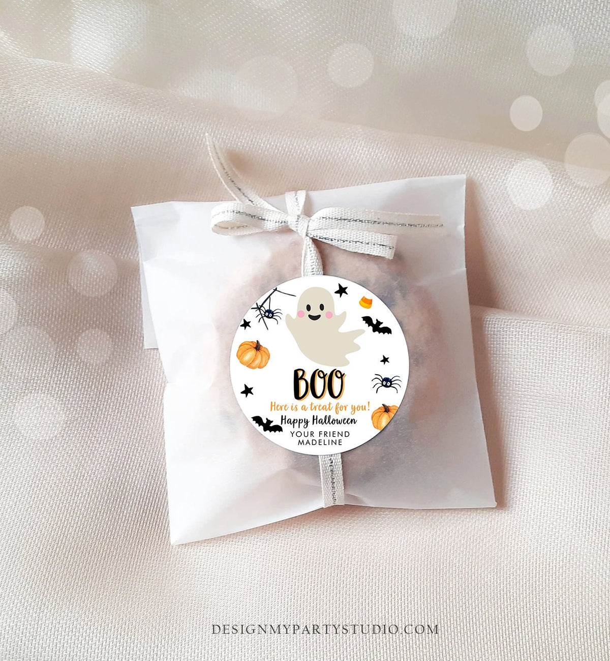 Editable Halloween Favor Tags Boo Gift Tags Costume Party Trick Or Treat Sticker Birthday Party Download Printable Template Corjl 0418 0261