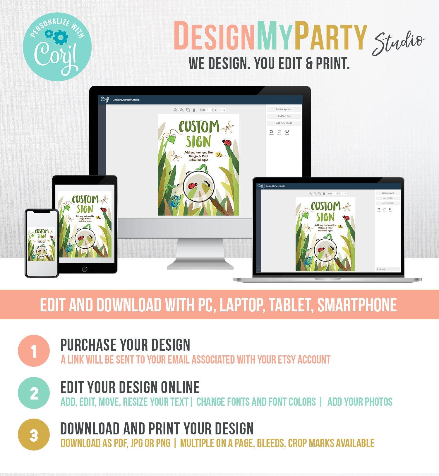 Editable Custom Sign Bug Birthday Sign Bugs Decor Bug Party Table Sign Bugging Out Decor Boy Digital Download Template Printable 0090