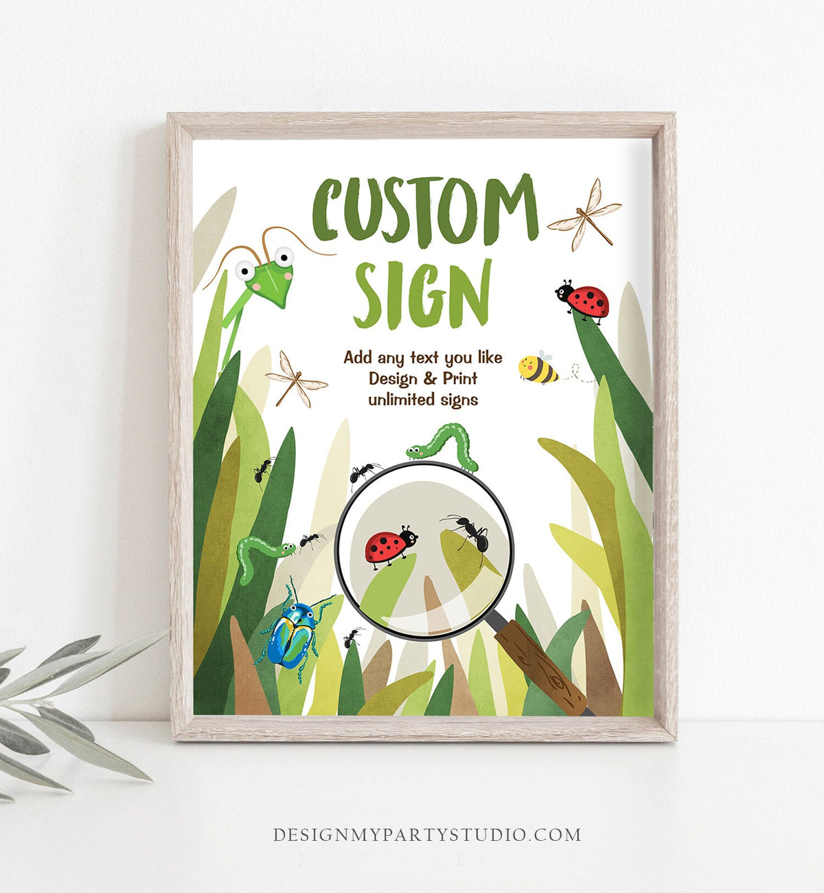 Editable Custom Sign Bug Birthday Sign Bugs Decor Bug Party Table Sign Bugging Out Decor Boy Digital Download Template Printable 0090