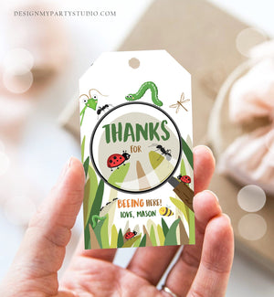 Editable Bug Favor Tags Bug Birthday Bugs Thank you tags Label Bug Party Insect Gift tags Bugging out Beeing Template PRINTABLE Corjl 0090