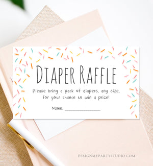 Editable Baby Sprinkle Shower Invitation Bundle Gender Neutral Sprinkles Diaper Raffle Book Card Suite Digital Corjl Template Printable 0216