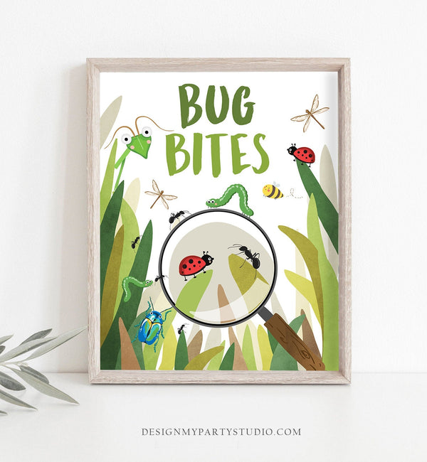 Bug Bites Birthday Sign Sweets Table Decor Bug Birthday Party Food Tab ...