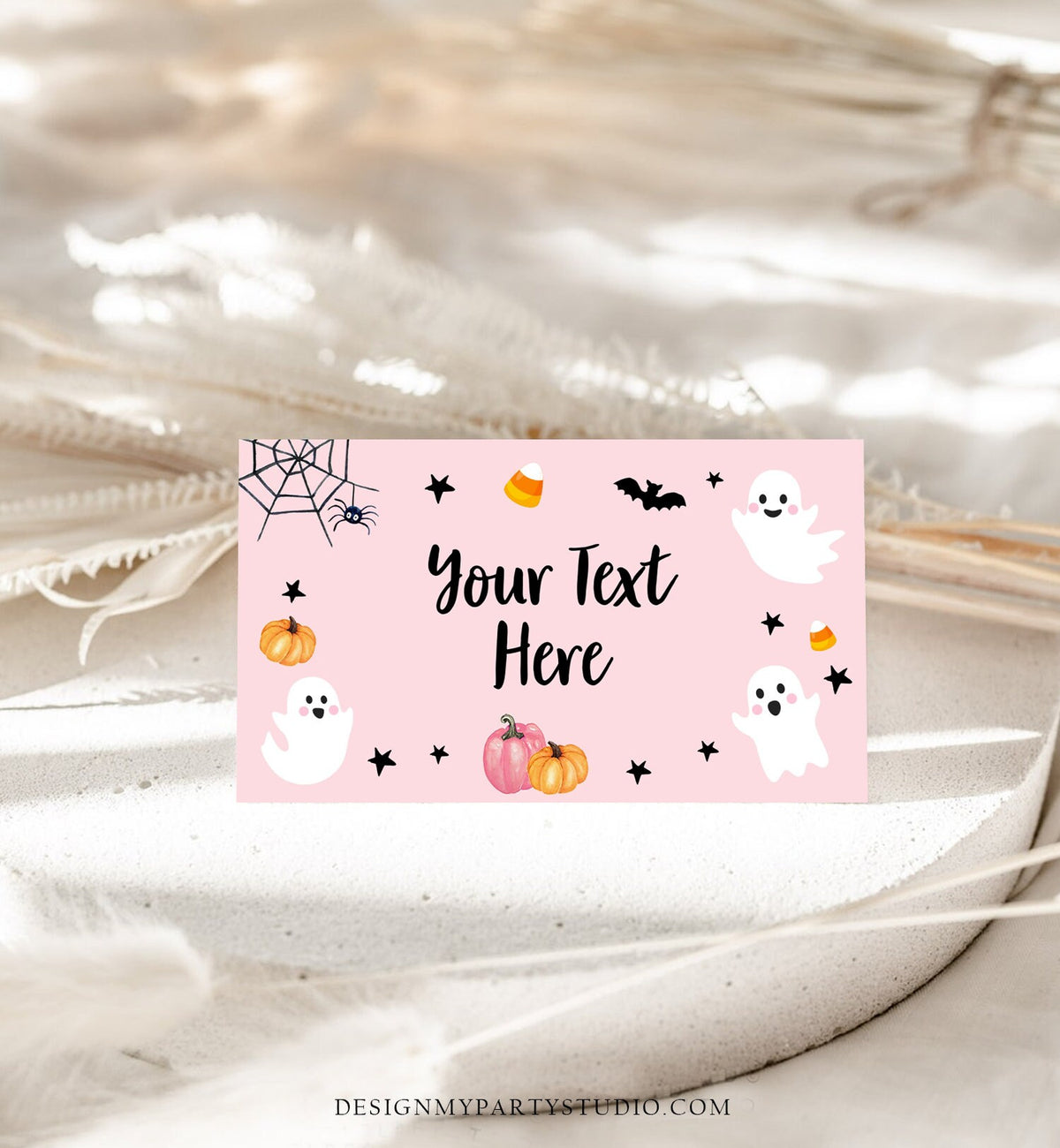 Editable Halloween Food Labels Peek a Boo Halloween Baby Shower Halloween Birthday Party Name Card Party Decor Template Printable 0009 0418