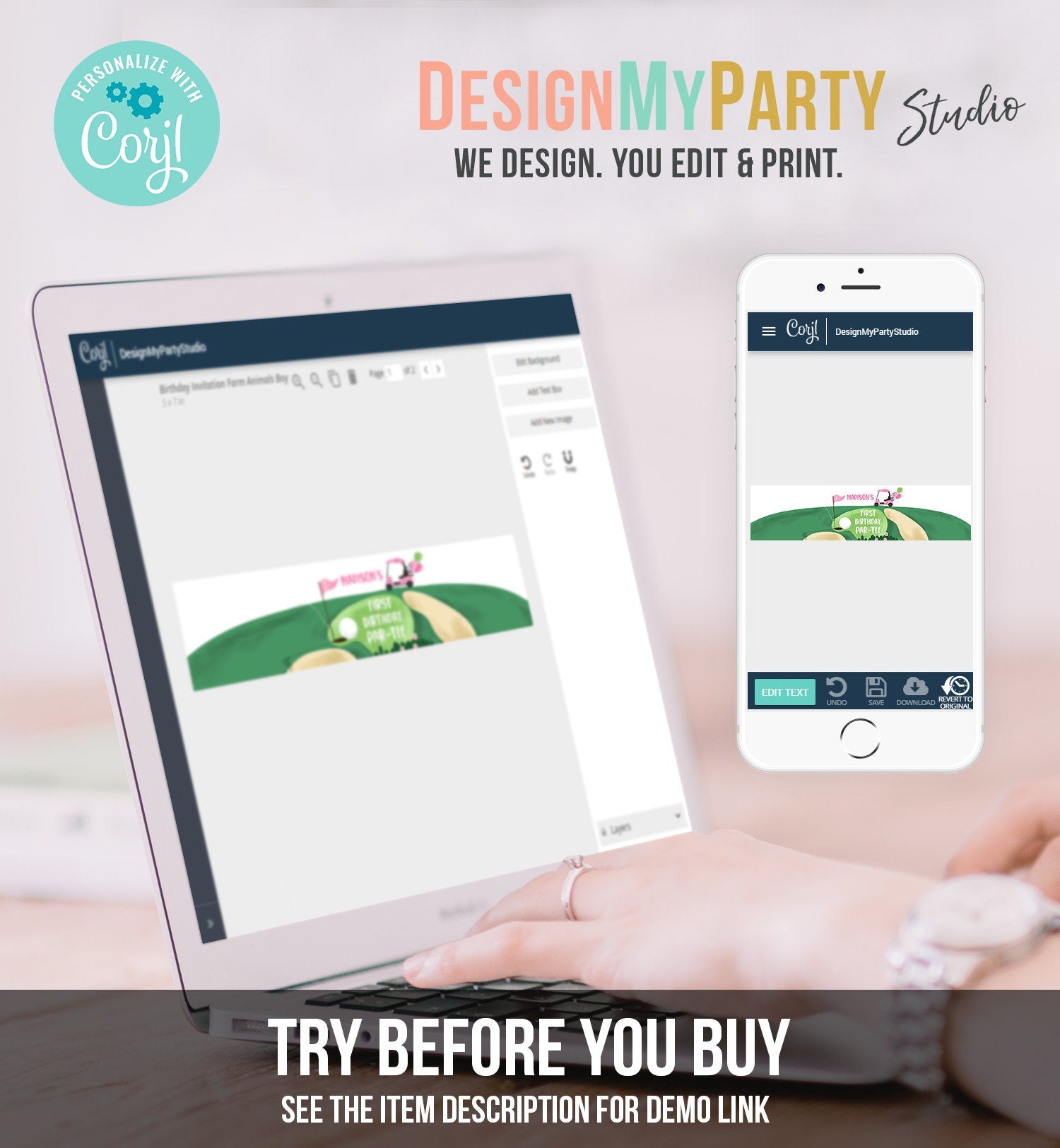 Editable Golf Water Bottle Label Golf Birthday Party Hole in One Decor Girl Par-tee Golfing Pink Bottle Wrap Digital Template Printable 0405