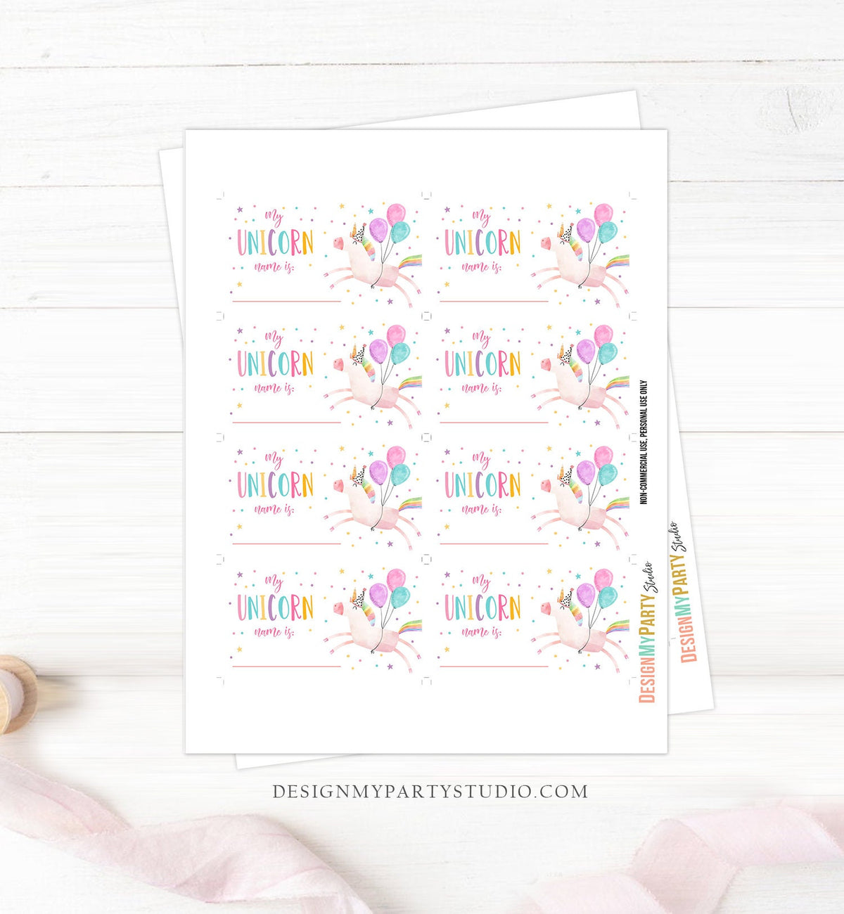 What Is your Unicorn Name Game Unicorn Birthday Game Party Activity Magical Unicorn Rainbow Pastel Girl Digital Download Printable 0336