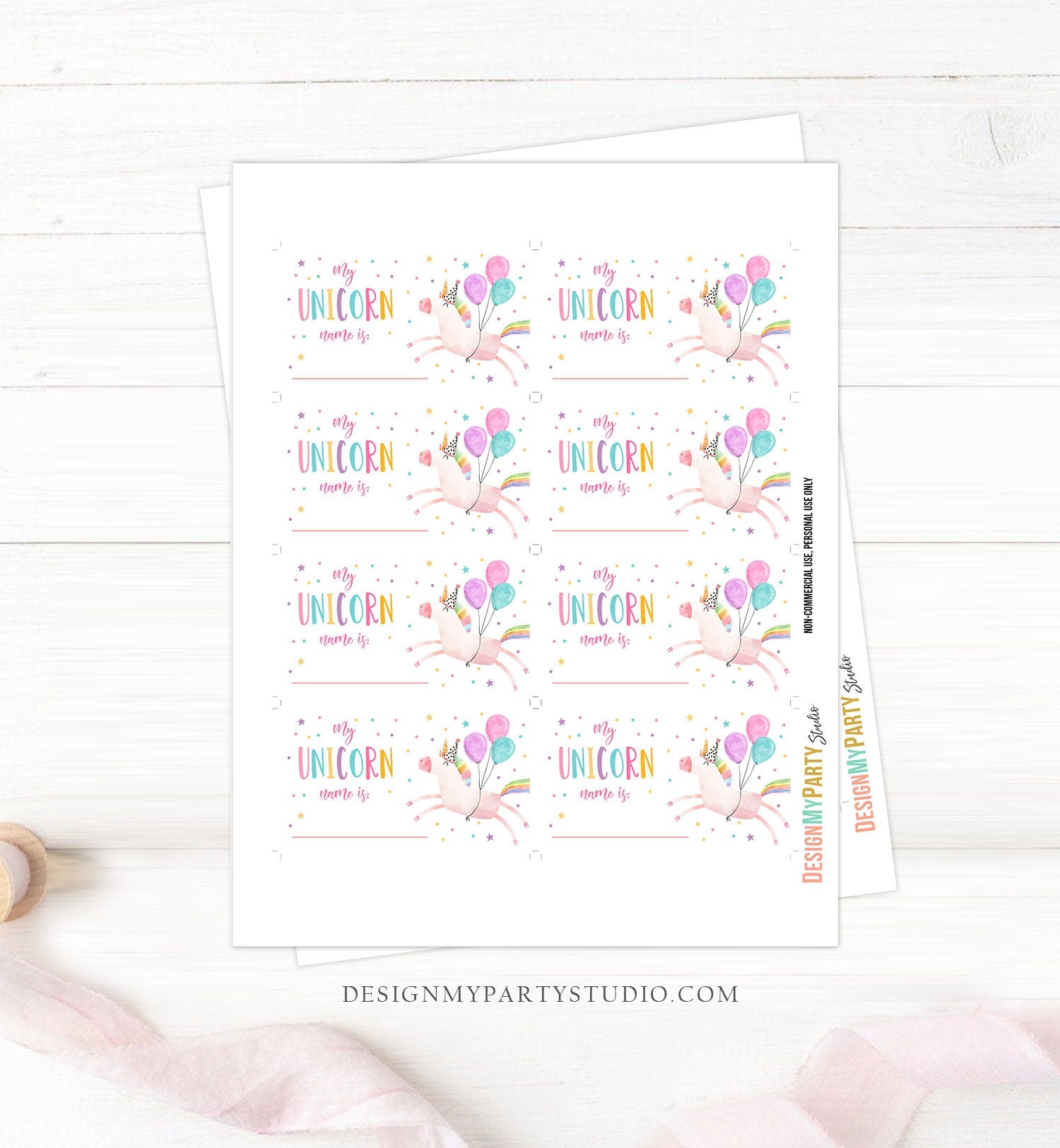 What Is your Unicorn Name Game Unicorn Birthday Game Party Activity Magical Unicorn Rainbow Pastel Girl Digital Download Printable 0336