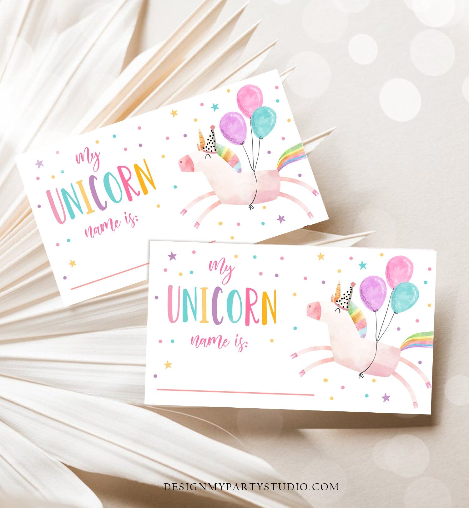 What Is your Unicorn Name Game Unicorn Birthday Game Party Activity Magical Unicorn Rainbow Pastel Girl Digital Download Printable 0336