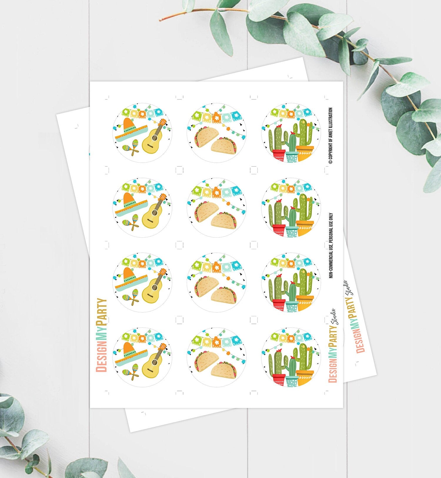 fiesta-cupcake-toppers-taco-bout-love-fiesta-birthday-party-decoration-design-my-party-studio for Free Printable Fiesta Cupcake Toppers Fiesta Cupcake Toppers Taco Bout Love Fiesta Birthday Party Decoration - Design My Party Studio for Free Printable Fiesta Cupcake Toppers