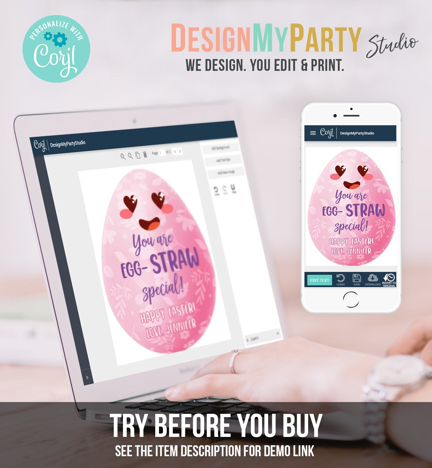 Editable Crazy Straw Tags Easter Tags You're Egg-Straw Special Easter Egg Cards for Kids School Personalized Tag Digital PRINTABLE 0449