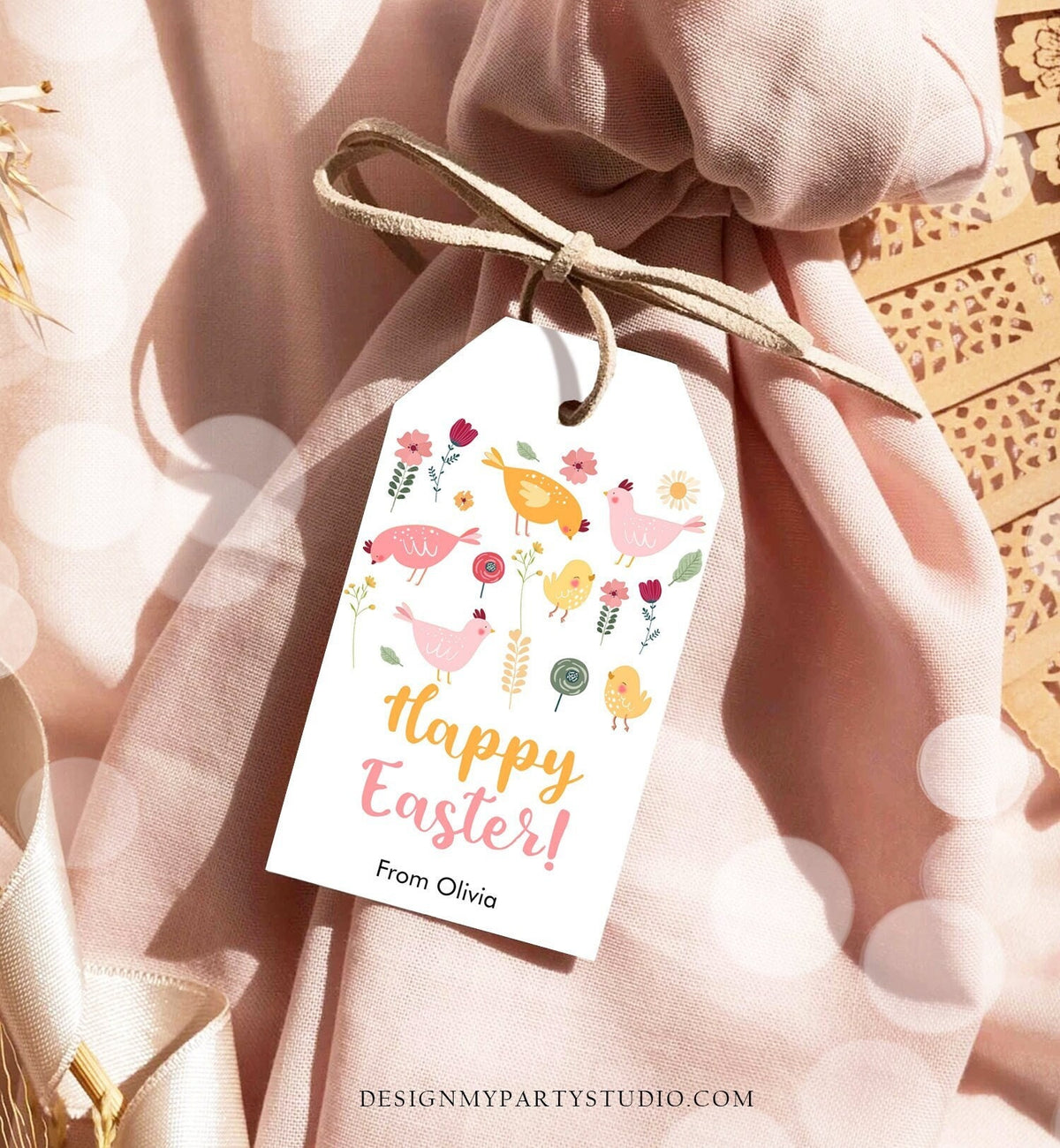 Editable Easter Gift Tags Happy Easter Teacher Appreciation Classroom Favor Tag Little Chick Egg Easter Treat Cookie Digital PRINTABLE 0449