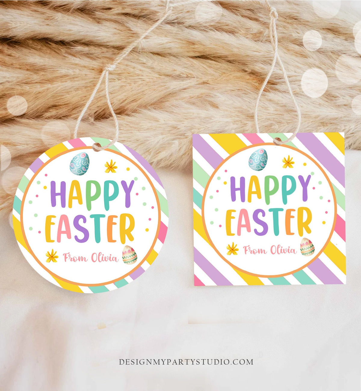Editable Easter Gift Tags Happy Easter Teacher Appreciation Classroom Favor Tag Easter Egg Easter Treat Cookie Tag Digital PRINTABLE 0449