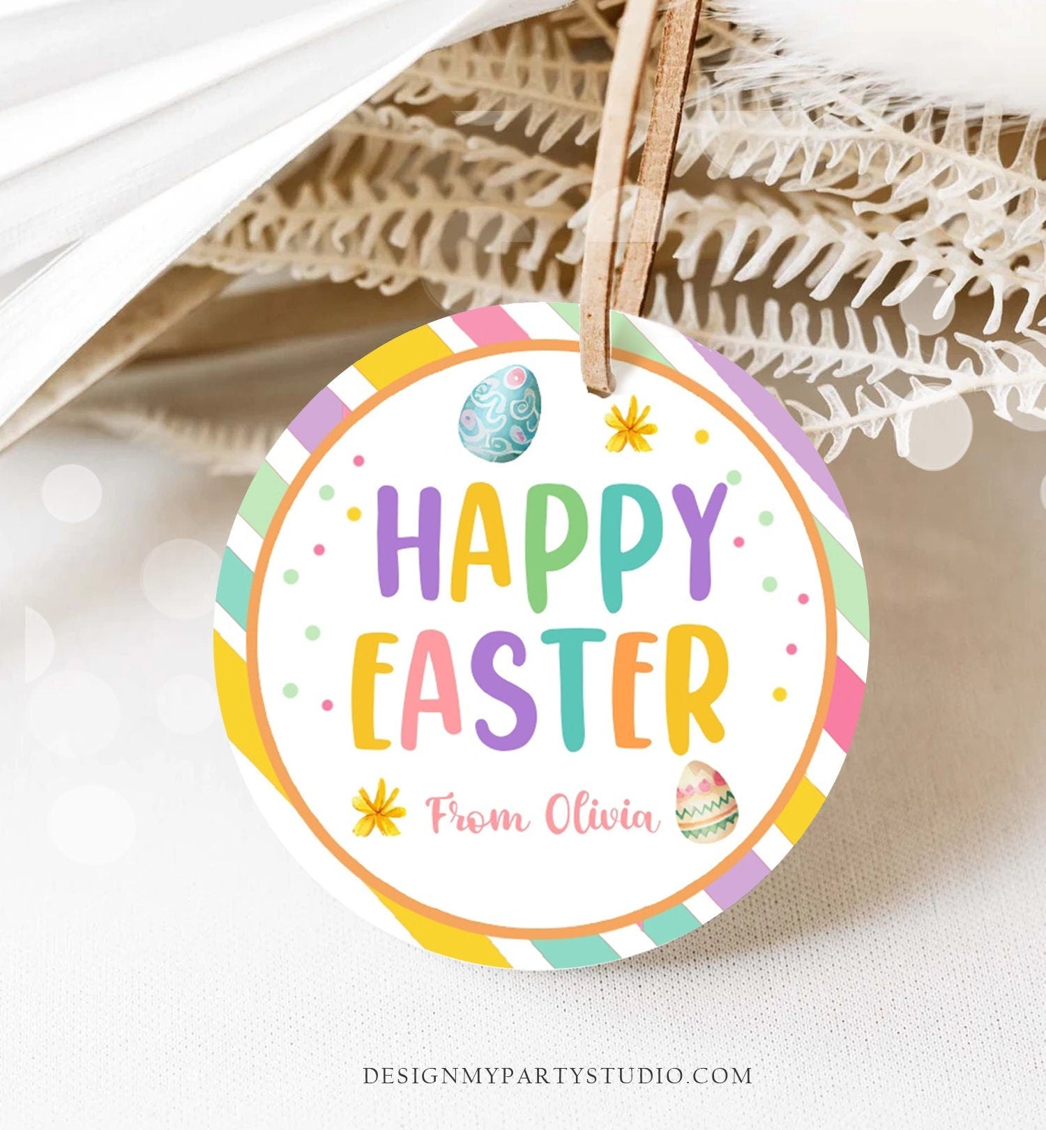 Editable Easter Gift Tags Happy Easter Teacher Appreciation Classroom Favor Tag Easter Egg Easter Treat Cookie Tag Digital PRINTABLE 0449