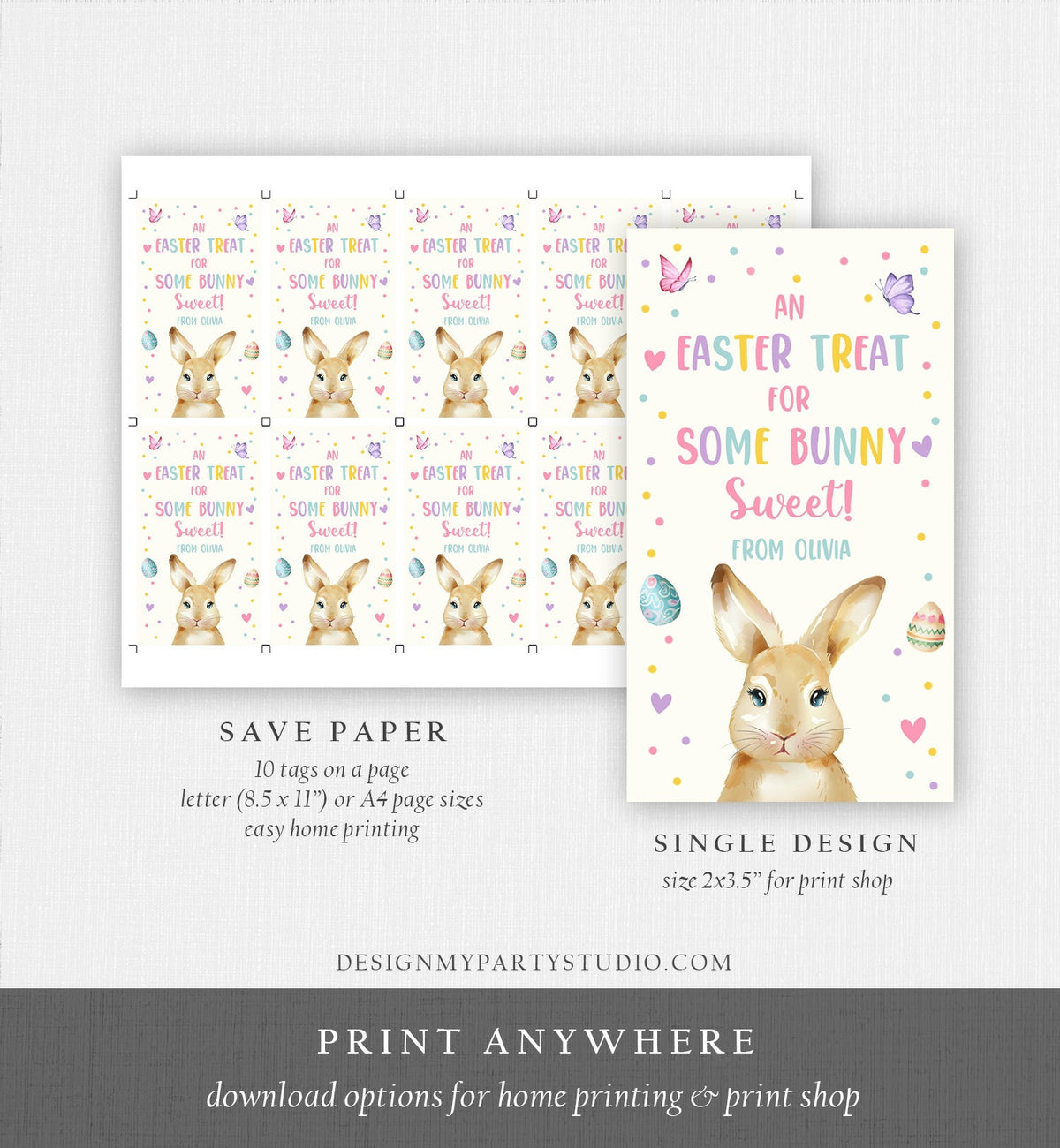 Editable Easter Gift Tags Easter Treat Some Bunny Sweet Classroom Easter Favor Tags Kids Sticker Cookie Tag Kids Digital PRINTABLE 0449