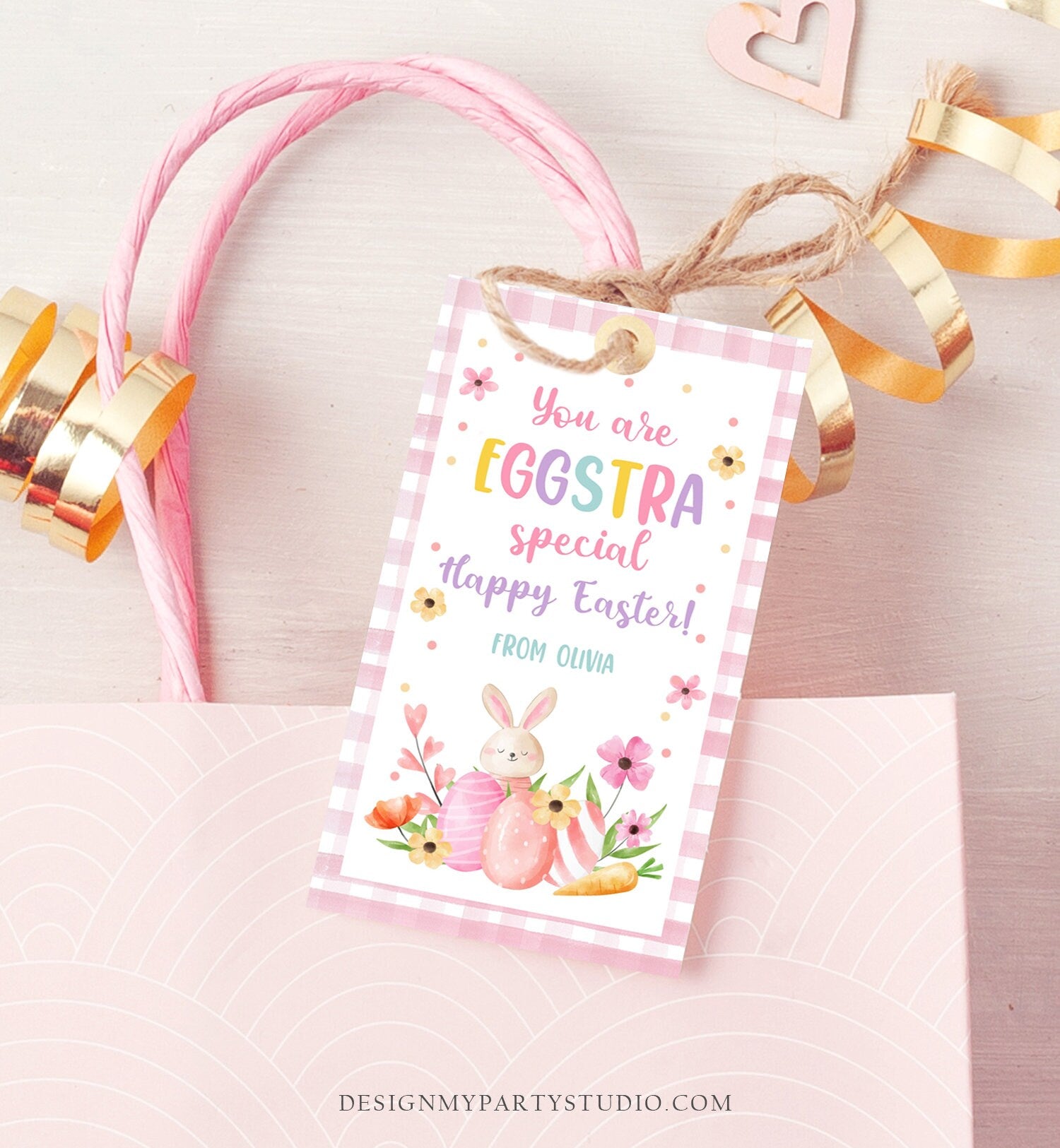 Editable Easter Tags Bunny You are Eggstra Special Kids Classroom Teacher Appreciation Tag Personalized Happy Easter Digital PRINTABLE 0449