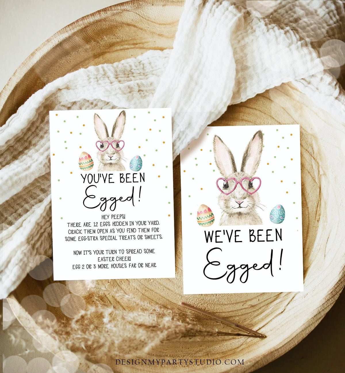 Editable You&#39;ve Been Egged Easter Game We&#39;ve been Egged Neighborhood Easter Egg Hunt Activity Neighbor Easter Basket Printable Template 0449