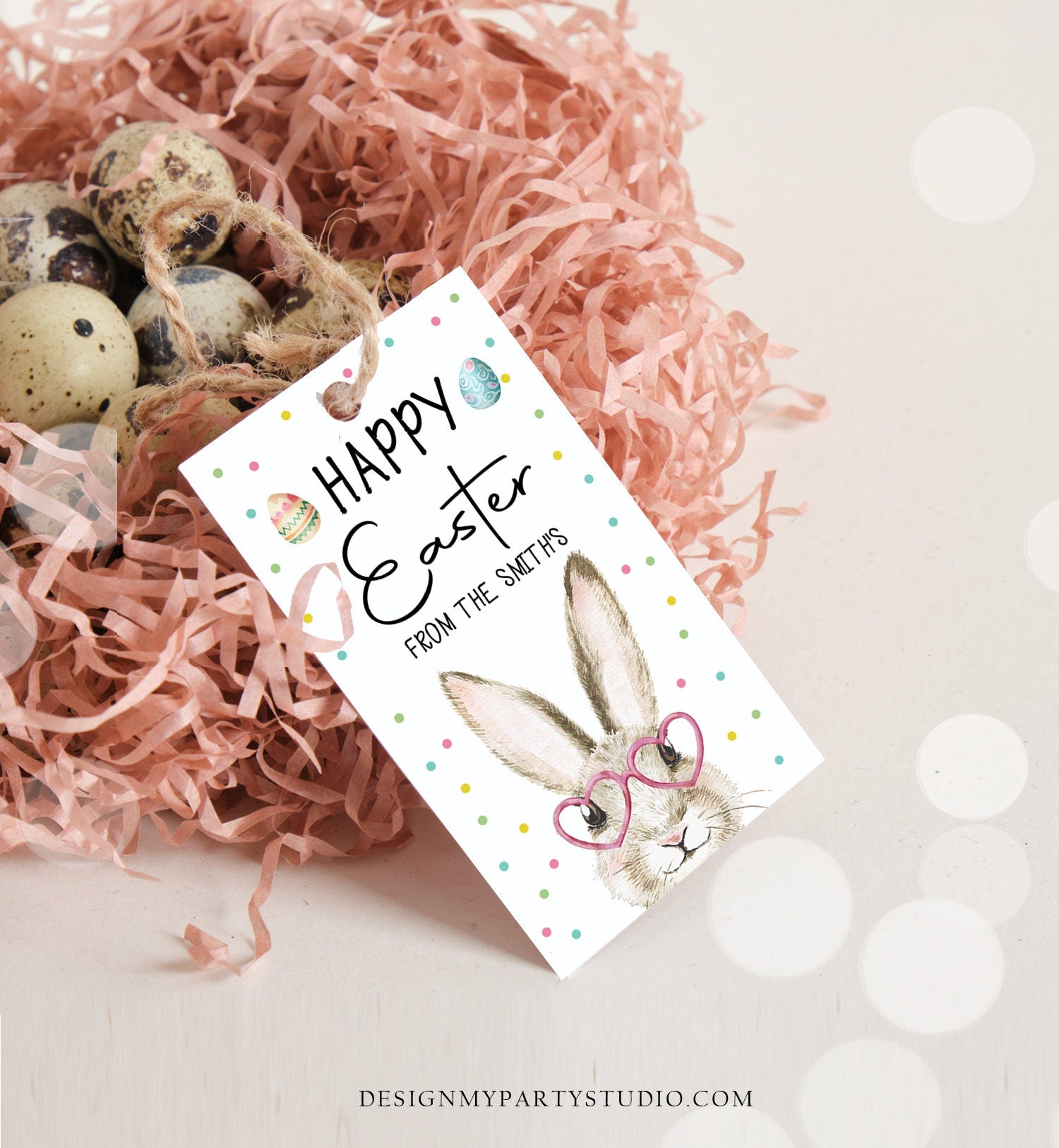 Editable Happy Easter Gift Tags Easter Teacher Appreciation Classroom Favor Tag Bunny Bait Favor Tag Easter Cookie Digital PRINTABLE 0449