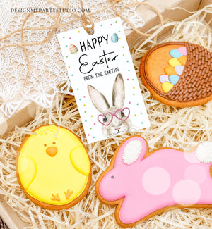 Editable Happy Easter Gift Tags Easter Teacher Appreciation Classroom Favor Tag Bunny Bait Favor Tag Easter Cookie Digital PRINTABLE 0449