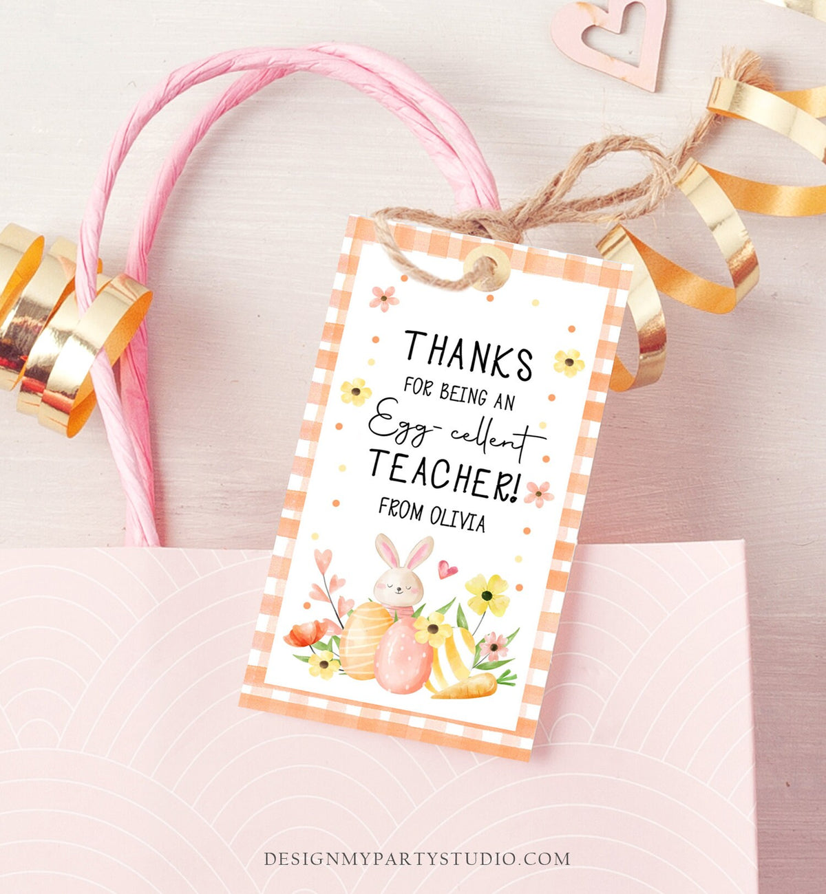 Editable Easter Gift Tags Egg-Cellent Teacher Appreciation Classroom Favor Sticker Eggcellent Happy Easter Cookie Tag Digital PRINTABLE 0449