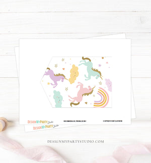 Unicorn Birthday Banner A-Z Alphabet Numbers Banner First Happy Birthday Banner Girl Magical Pink Gold Decor Instant Download Printable 0426