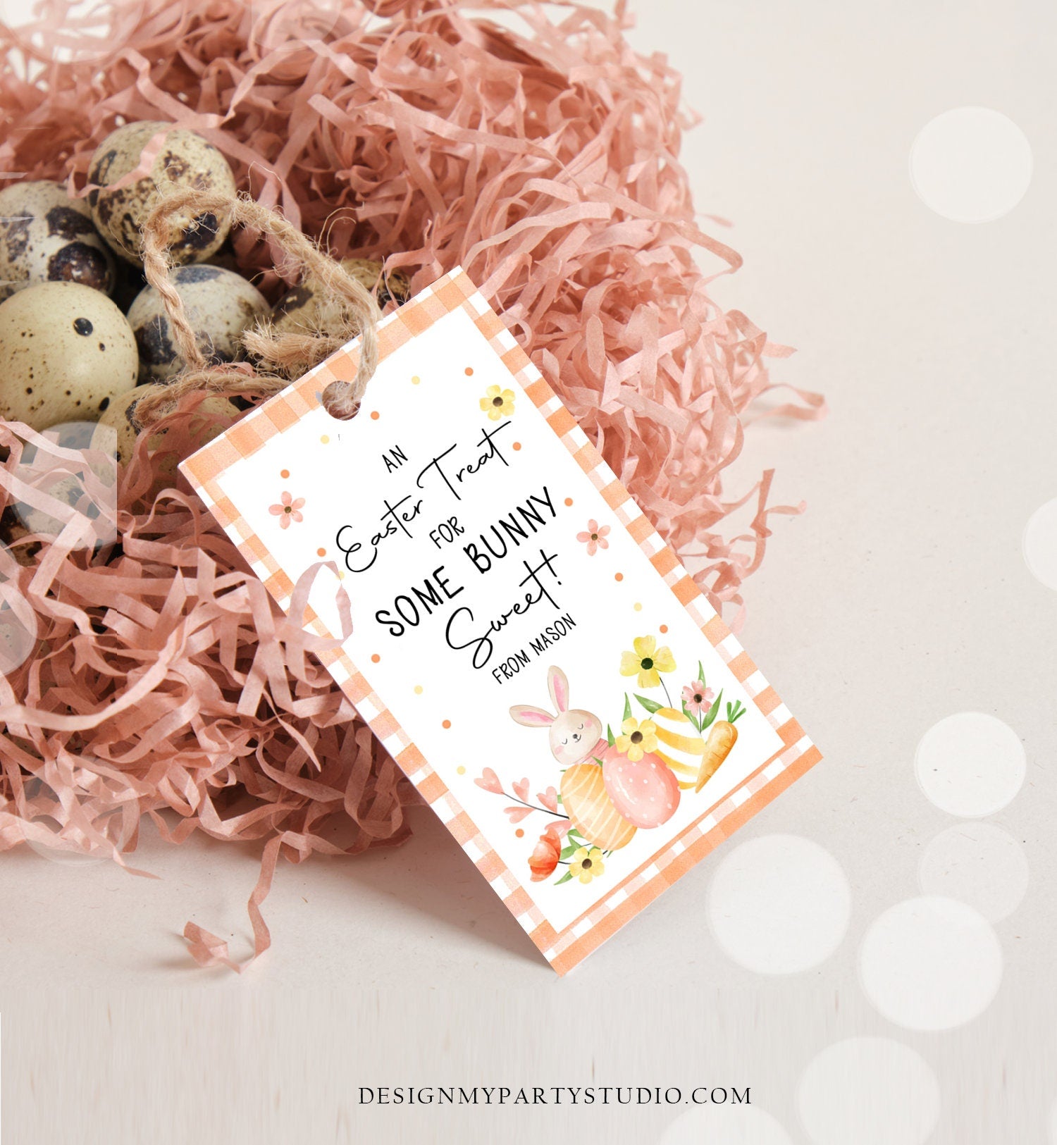 Editable Easter Gift Tags Easter Treat Some Bunny Sweet Classroom Easter Favor Tags Kids Sticker Cookie Tag Kids Digital PRINTABLE 0449