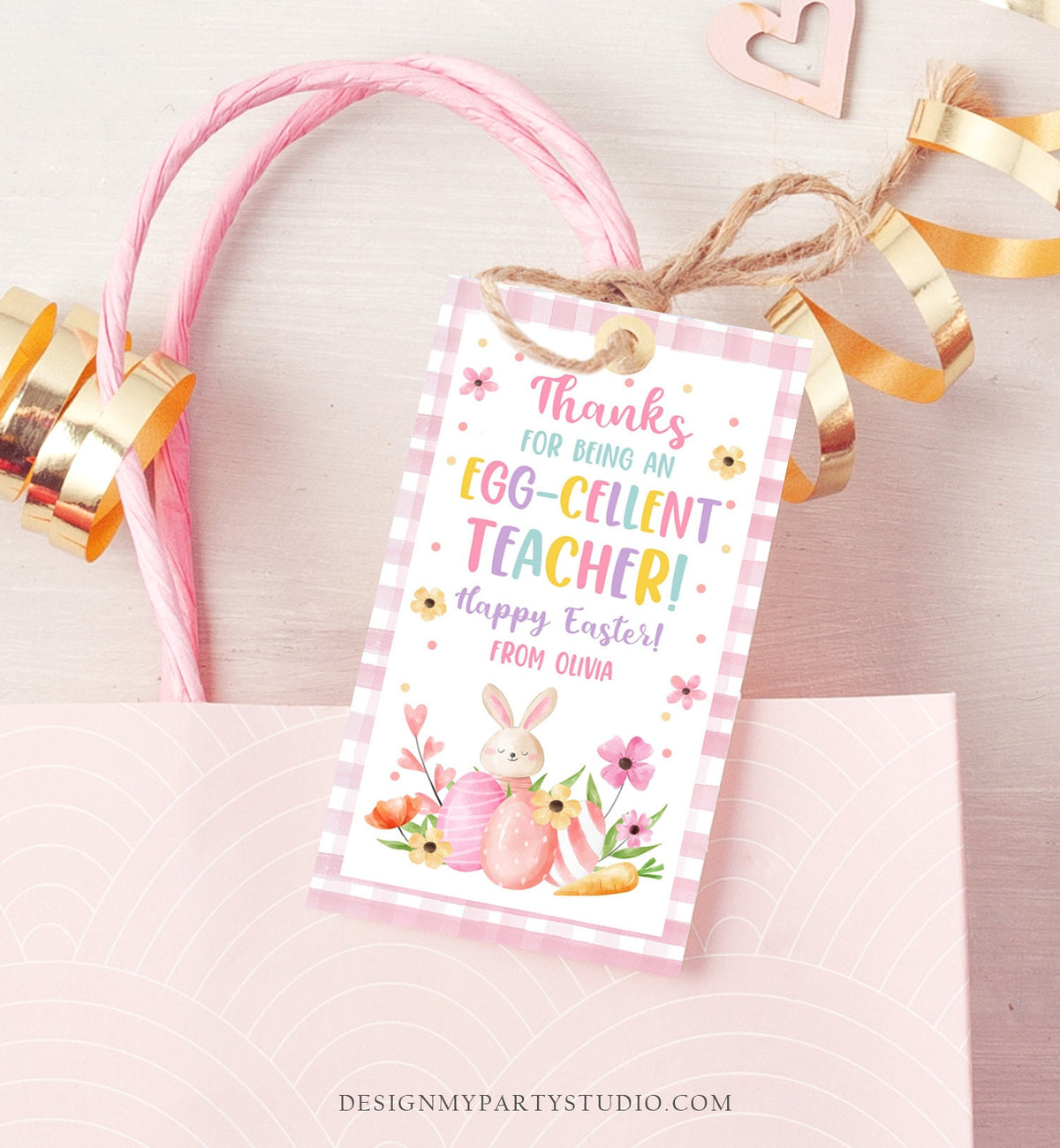 Editable Easter Gift Tags Egg-Cellent Teacher Appreciation Classroom Favor Sticker Eggcellent Happy Easter Cookie Tag Digital PRINTABLE 0449