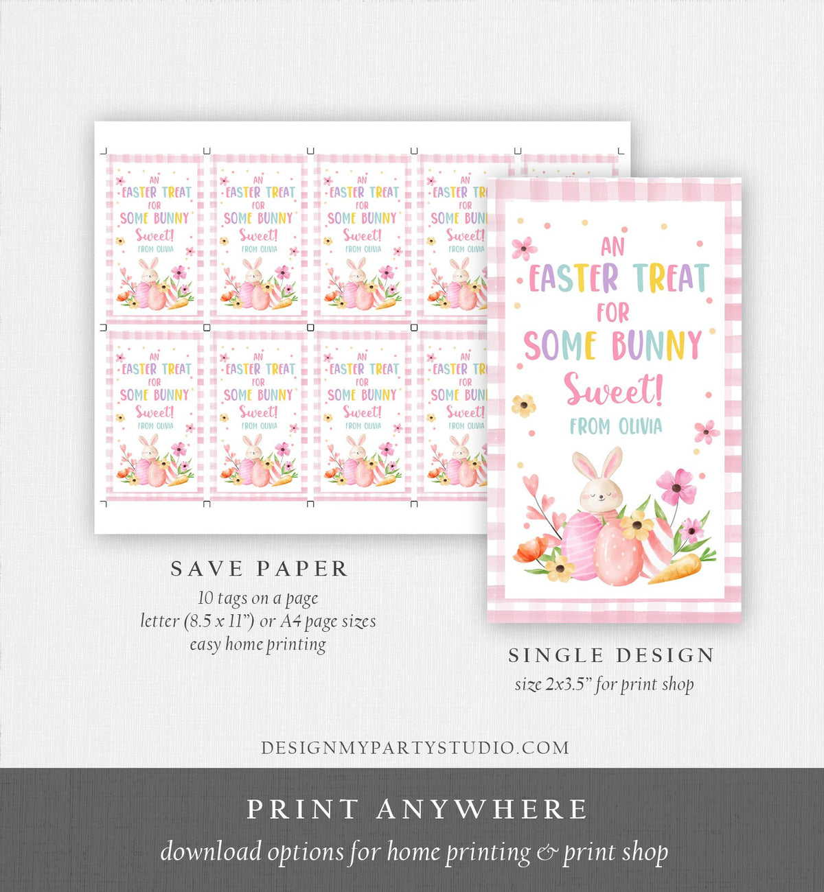 Editable Easter Gift Tags Easter Treat Some Bunny Sweet Classroom Easter Favor Tags Kids Sticker Cookie Tag Kids Digital PRINTABLE 0449