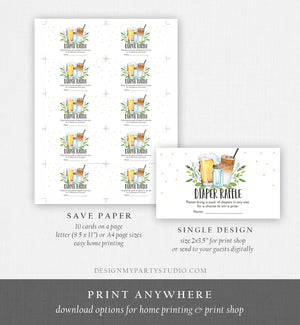 Editable Diaper Raffle Ticket Diaper Game Card Baby is Brewing Baby shower insert Beers and Bottles Download Template Corjl PRINTABLE 0190