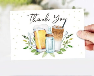 Brewing Thank you Card A Baby is Brewing Thank You Note 4x6" Love is Brewing Beer Baby Shower Gender Neutral Instant Download 0190