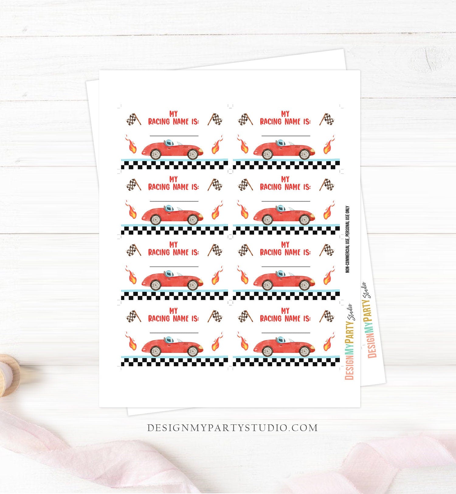 What Is your Racing Name Game Growing Up Two Fast Birthday Game Race Car Party Activity Boy 2nd 2 Fast One Template Printable Corjl 0424