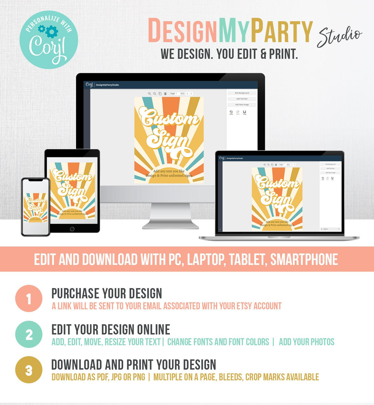 Editable Custom Sign Sun Sign Son Baby Shower Sunshine Summer Decor Trip Around the Sun Party Sunshine Birthday 8x10 Download PRINTABLE 0457