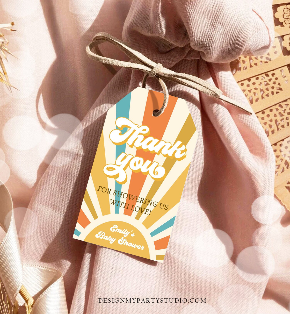 Editable Sunshine Favor tags Sunshine Baby Shower Thank you tag Sunshine Summer Son Boho Gift Tag Sonshine Boy Template PRINTABLE Corjl 0457