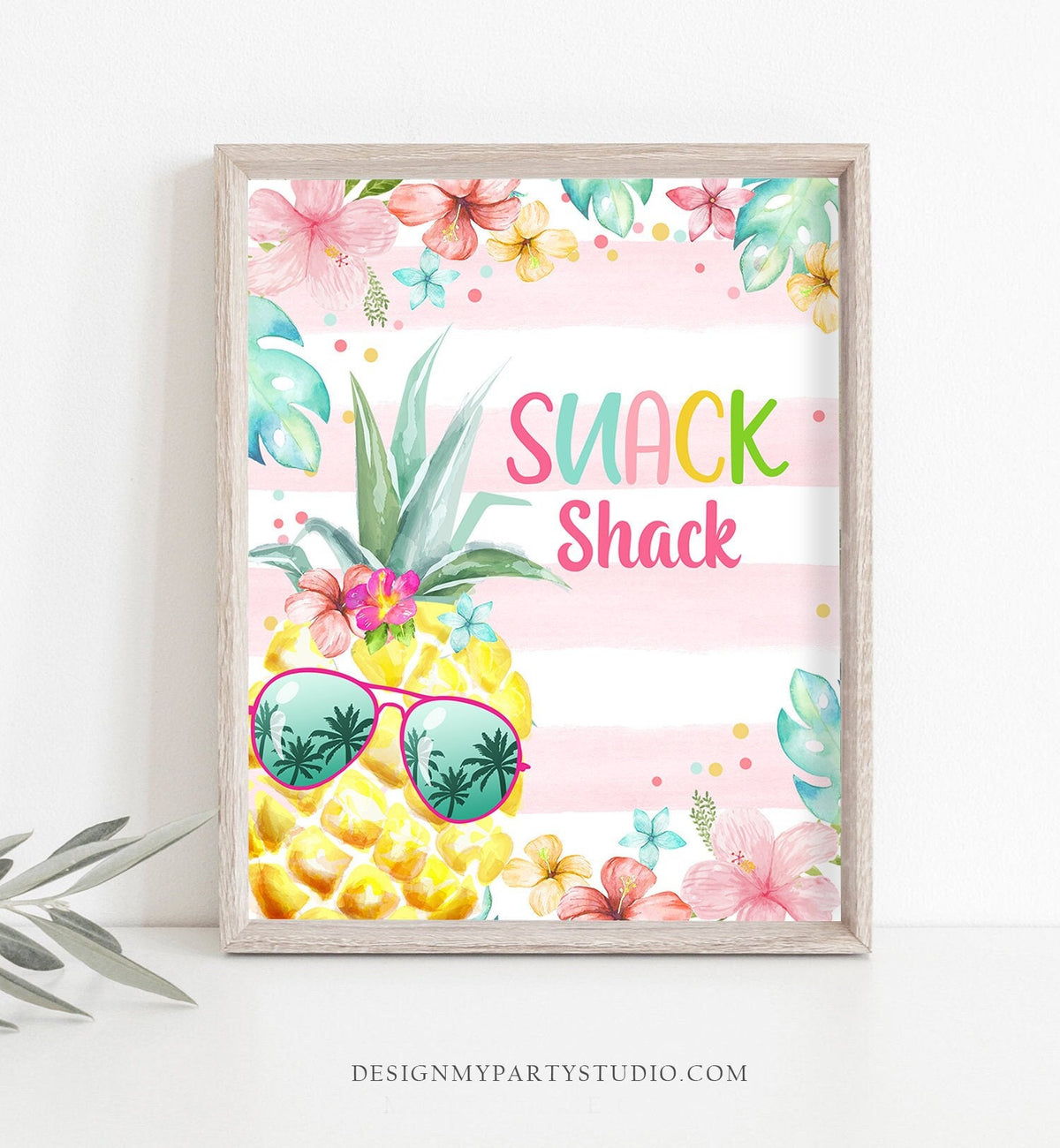 Snack Shack Sign Pineapple Birthday Sign Luau Party Sign Dessert Table Hawaiian Party Decor Hawaii Tropical Pool Download Printable 0391