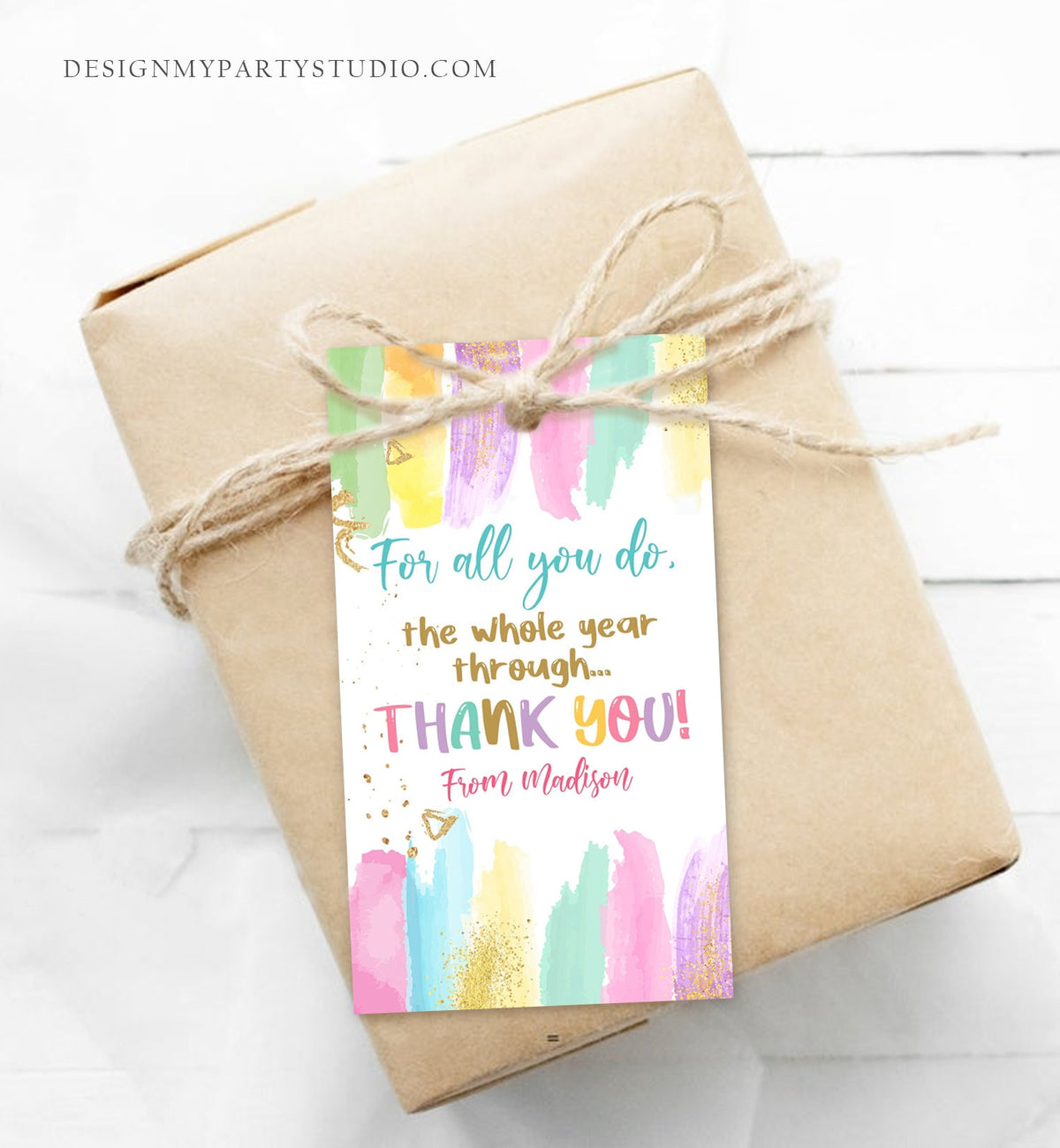 Editable Teacher Appreciation Favor Tags Teacher Tag Teacher Appreciation Week Tag Daycare Childcare School Digital Template Printable 0464