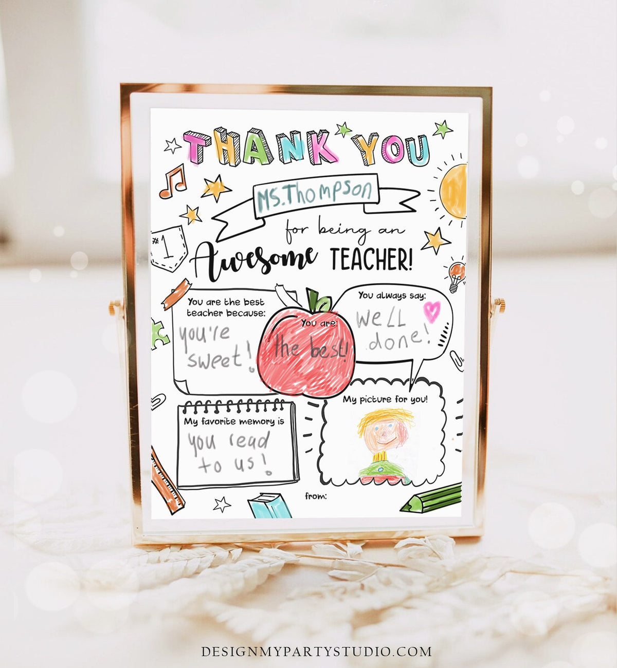 Teacher Appreciation Week Teacher Appreciation Coloring Page Teacher Gift Teach Thank You All About My Teacher Digital Printable 0464