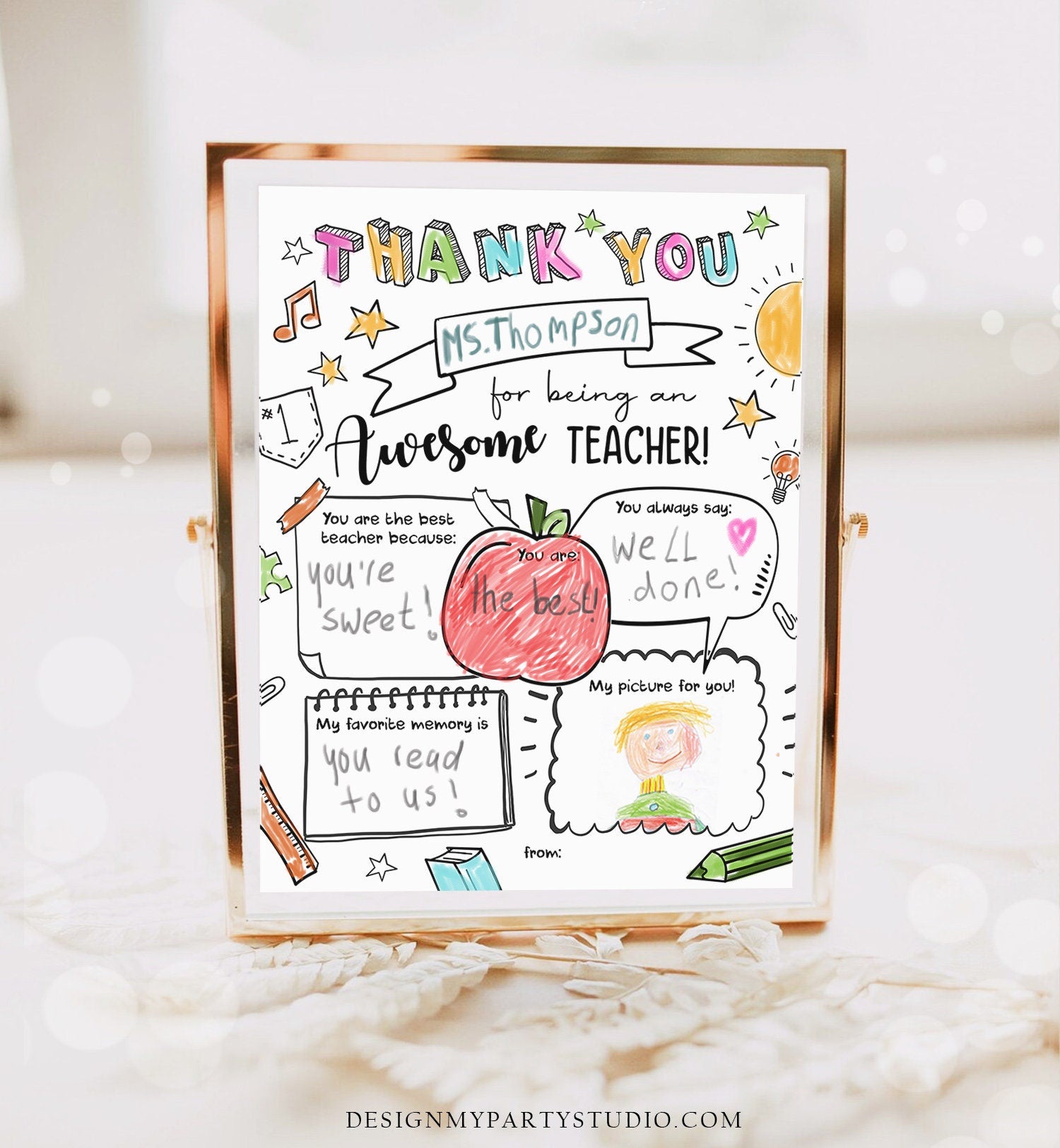 Teacher Appreciation Week Printable Teacher Appreciation Coloring Page Teacher Gift Teach Thank You All About My Teacher PRINTABLE 0464
