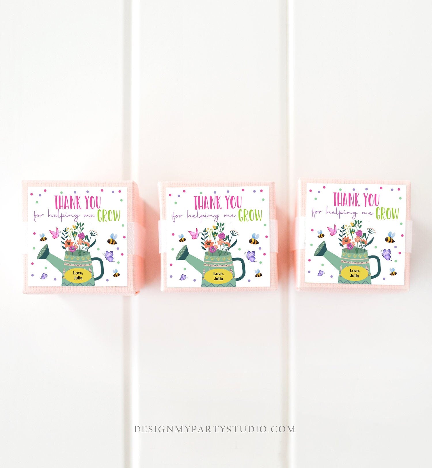 Editable Teacher Appreciation Tags Thank You for Helping me Grow Succulent Thank You Cactus Plant Tag Digital Template Printable 0464