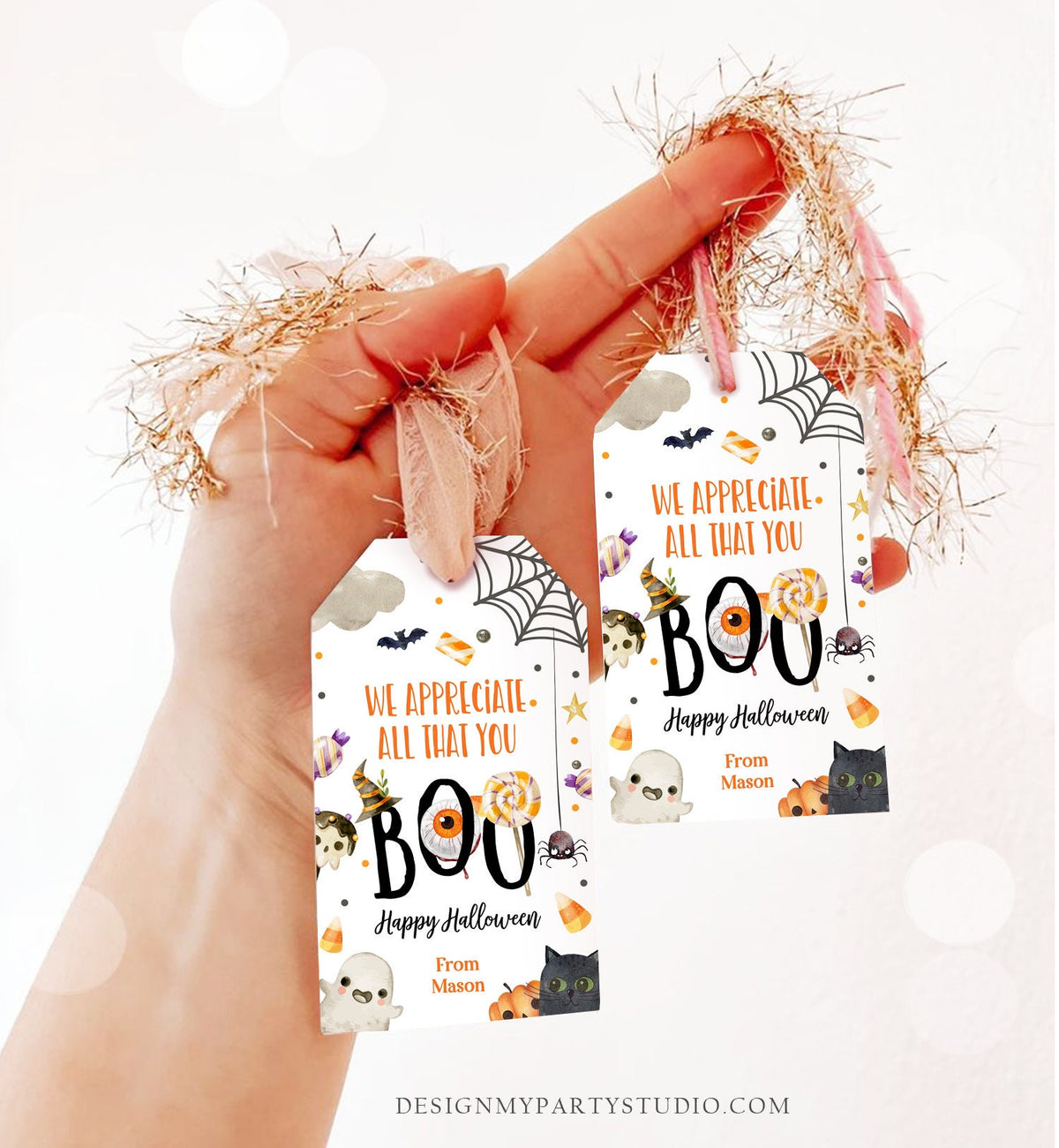 Editable Halloween Favor Tags Ghost Gift Tags All That you BOO Teacher Appreciation Ghost Treat Tag Digital Download Template Printable 0261