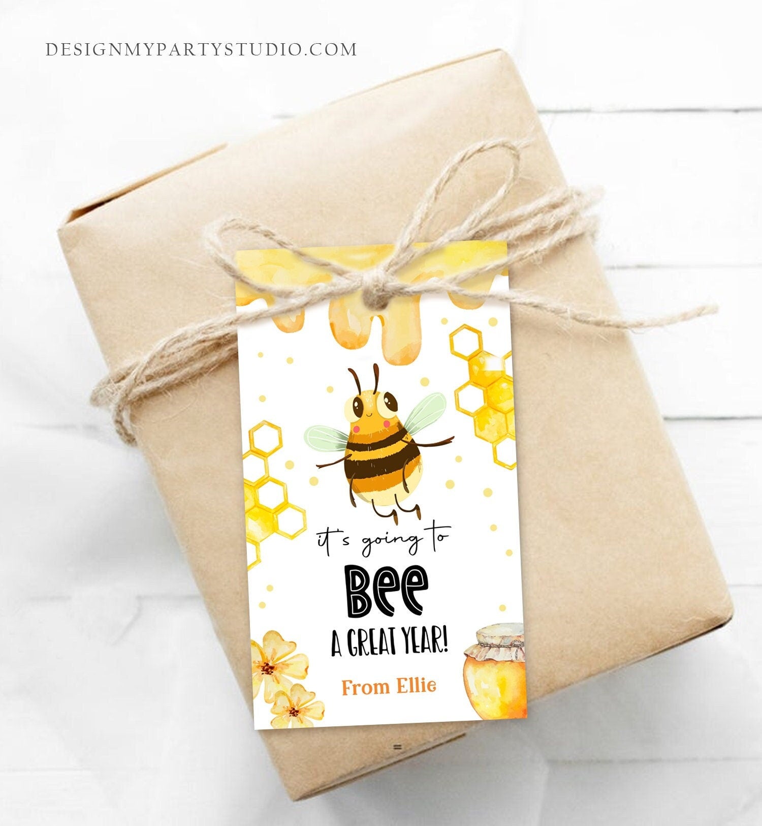 Editable Back to School Treat Tags Classroom Bee a Great Year First Day of School Favor Tag Honey Gift Tag Digital Template Printable 0464