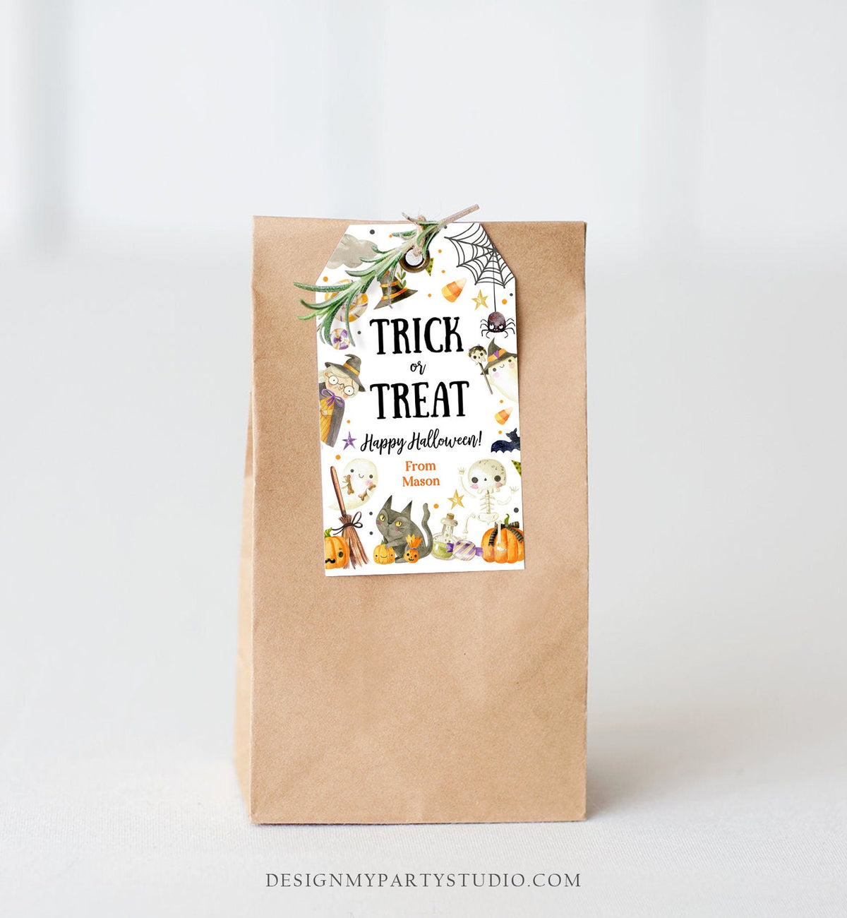 Editable Halloween Favor Tags Boo Gift Tags Costume Party Trick Or Treat Favor Tags Ghost Treat Tag Digital Download Printable 0261 0475
