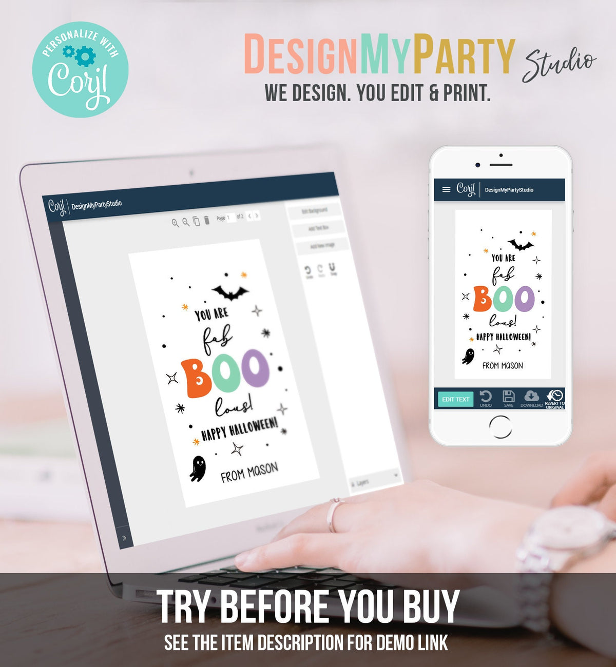 Editable Halloween Favor Tags Ghost Gift Tags fab BOO lous Teacher Appreciation Ghost Treat Tag Digital Download Template Printable 0261