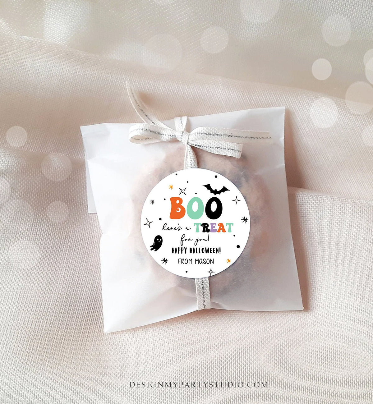 Editable Halloween Favor Tags Boo Gift Tags Costume Party Trick Or Treat Favor Tags Ghost Treat Tag Digital Download Template Printable 0261