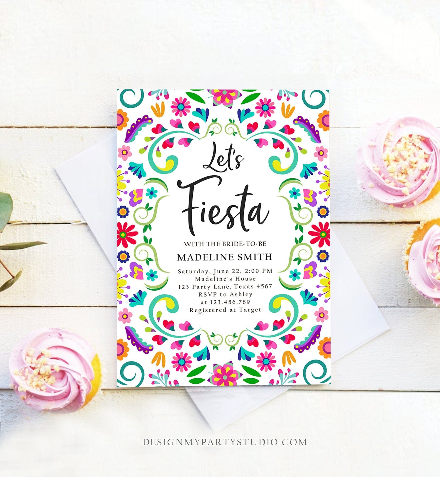 Editable Fiesta Bridal Shower Invitation Couples Shower Mexican Bridal Shower Mexico Floral Pink Digital Download Template Printable 0466