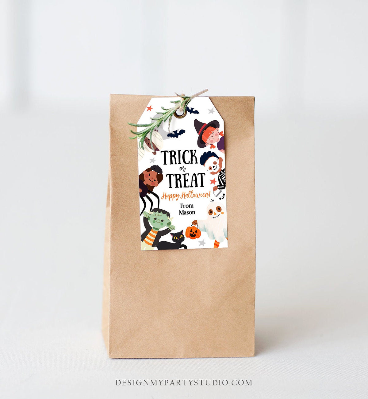 Editable Halloween Favor Tags Boo Gift Tag Costume Party Trick Or Treat Tags Ghost Treat Tag Label Download Template Printable 0261 0473
