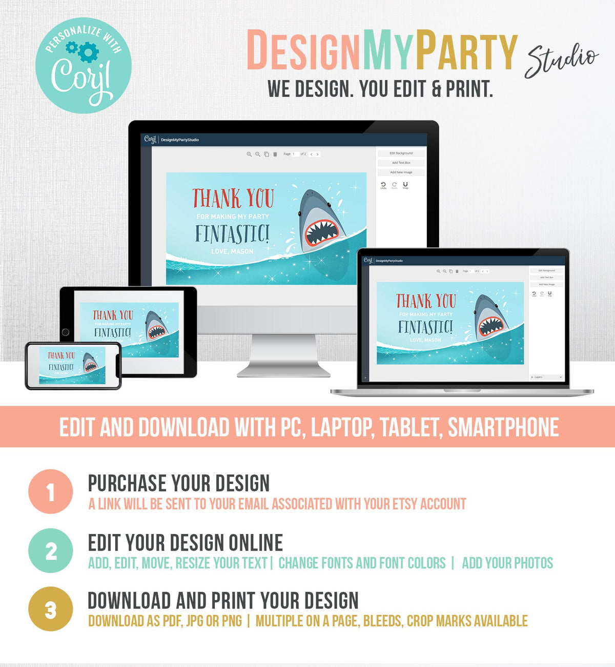 Editable Shark Gable Box Favor Label Shark Birthday Party Favor Box Label Boy Pool Party Fintastic Ocean Sea Digital Download Printable 0089