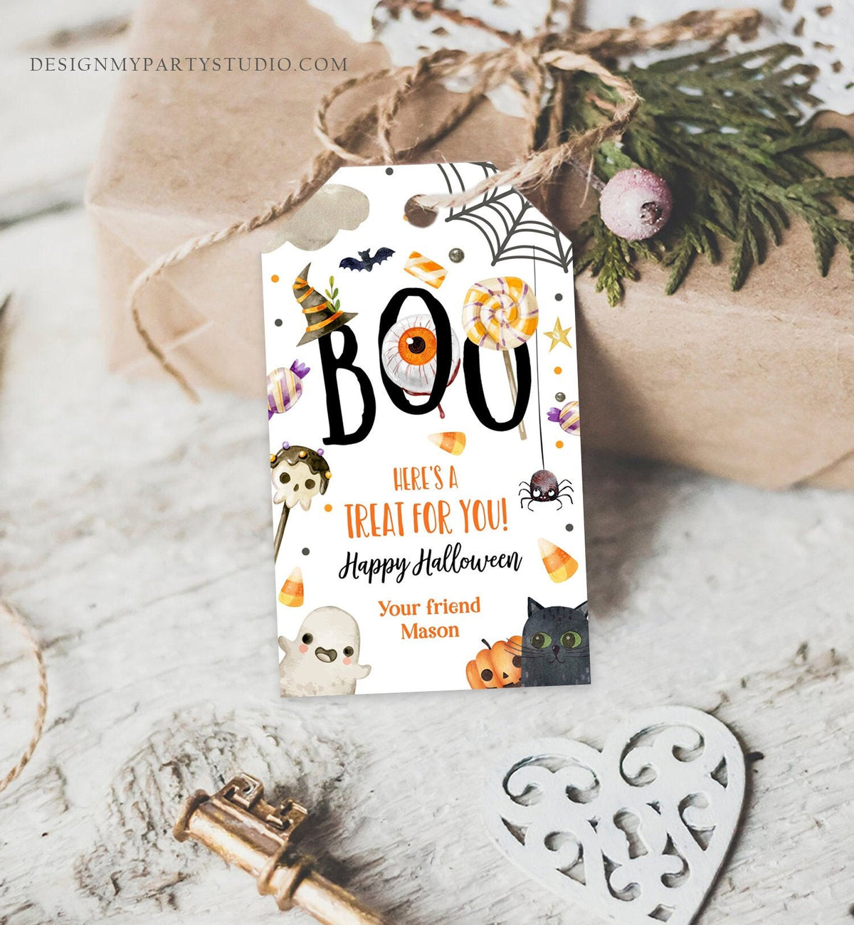 Editable Halloween Favor Tags Boo Gift Tags Costume Party Trick Or Treat Favor Tags Ghost Treat Tag Download Printable Template Corjl 0261