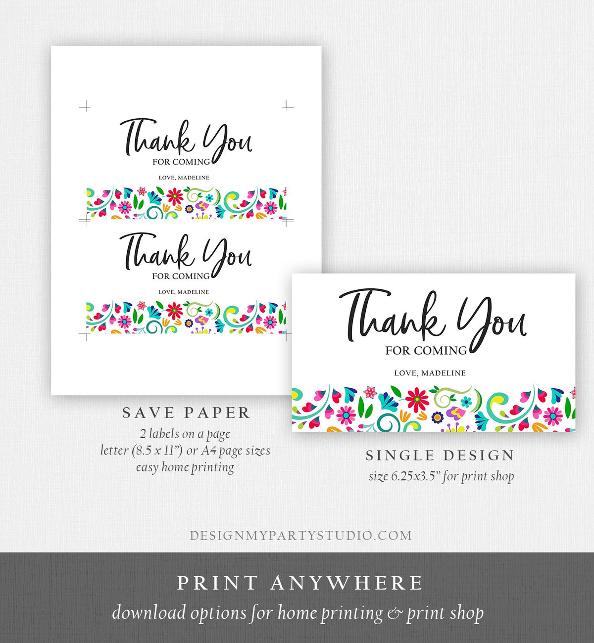 Editable Fiesta Gable Gift Box Label Fiesta Birthday Shower Mexican Treat Box Mexico First Fiesta Digital Download Template Printable 0466