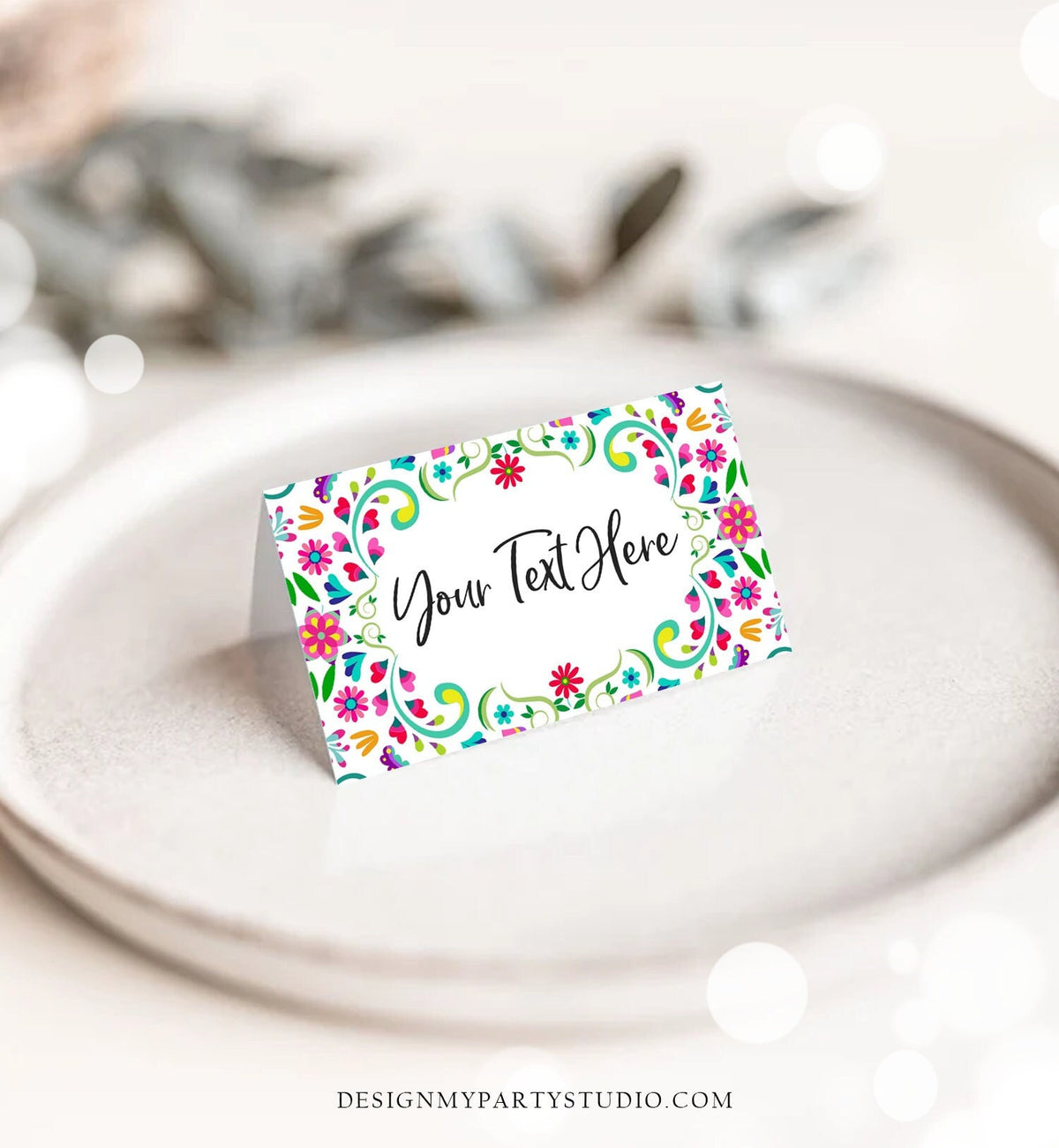 Editable Fiesta Cactus Food Labels Fiesta Party Place Card Tent Card Mexico Floral Mexican Birthday First Fiesta Decor Digital Template 0466