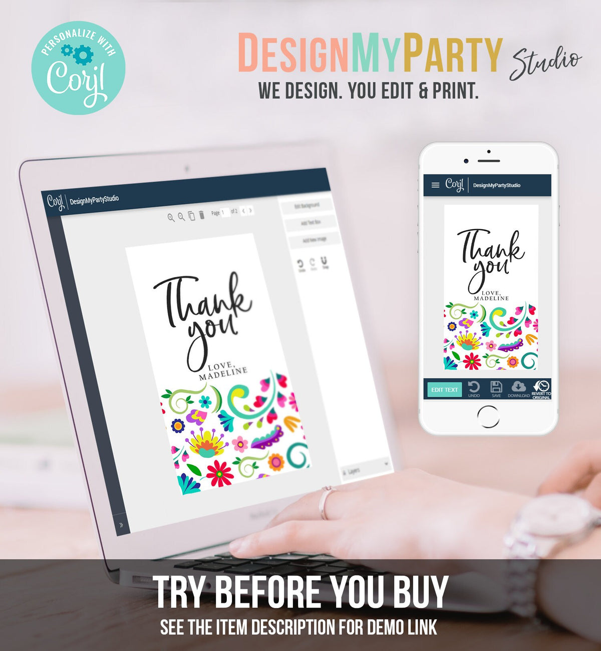 Editable Floral Fiesta Favor Tags First Fiesta Thank You Tags Mexican Muchas Gracias Bridal Shower Mexico Digital Template Printable 0466